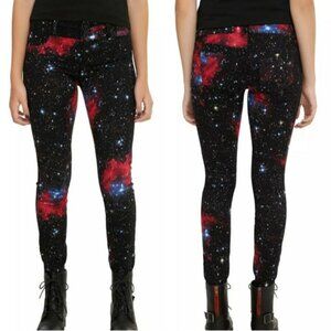 Blackheart Galaxy Print Super Skinny Jeans Pants Women's Junior's Size 5